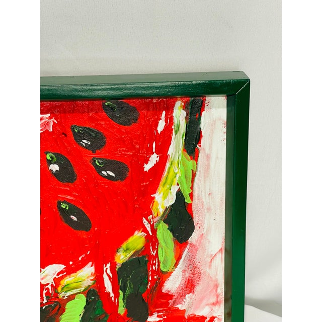 Red Bold Expressionist Watermelon Still Life Painting by Artist, Rebecca Williams For Sale - Image 8 of 10