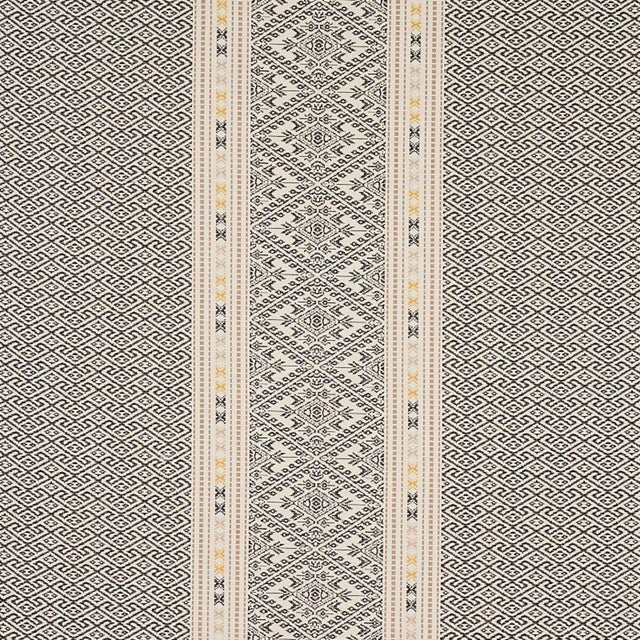 Sample - Schumacher Ruiz Jacquard Fabric in Black For Sale