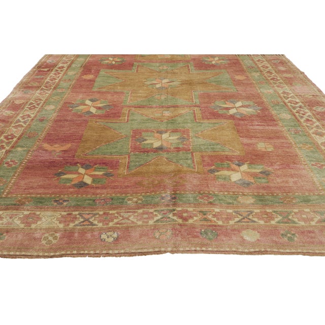 Vintage Turkish Oushak Rug, 05'09 X 09'07 For Sale - Image 4 of 10