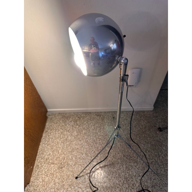 Very cool Sonneman style eyeball chrome floor lamp reaches up to 4 foot height Great as a reading lamp