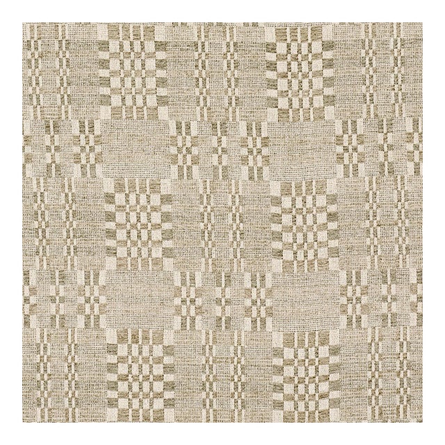 Sample - Schumacher Brimfield Fabric In Almond Dust For Sale