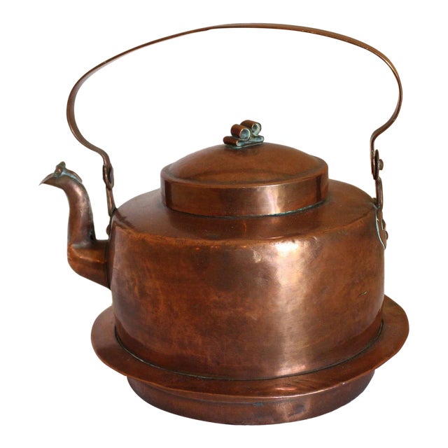 Large Copper Tea Kettle | Chairish