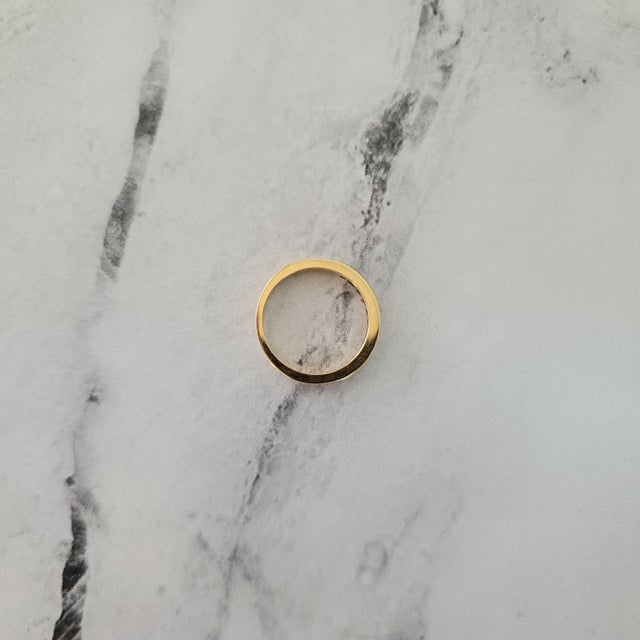 2020s Half Carat Princess Cut Diamond Wedding Band 14k Yellow Gold, Size 9 For Sale - Image 5 of 5