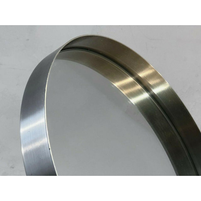 Silver Vintage French Mirror by Pierre Vandel, 1970s For Sale - Image 8 of 12