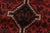 Textile Shiraz Rug 3’11” X 5’2” Red Wool Vintage Tribal Hand-Knotted Oriental Carpet For Sale - Image 7 of 13