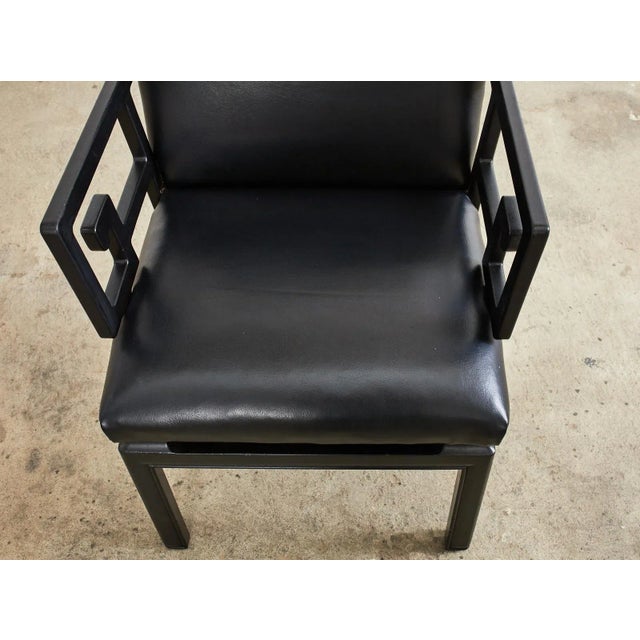 Pair of Michael Taylor Far East Collection Greek Key Armchairs Chairish