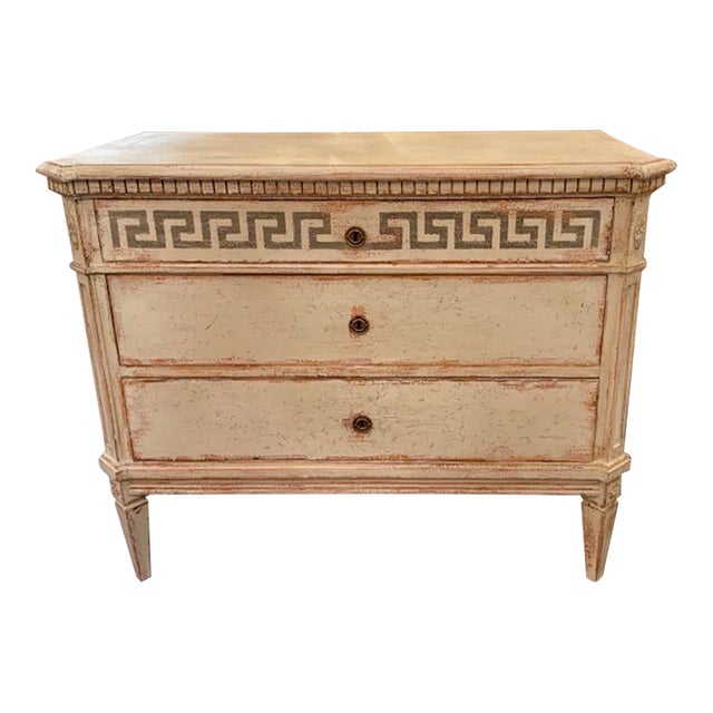 Pair of Swedish Gustavian Chests With Greek Key Design For Sale