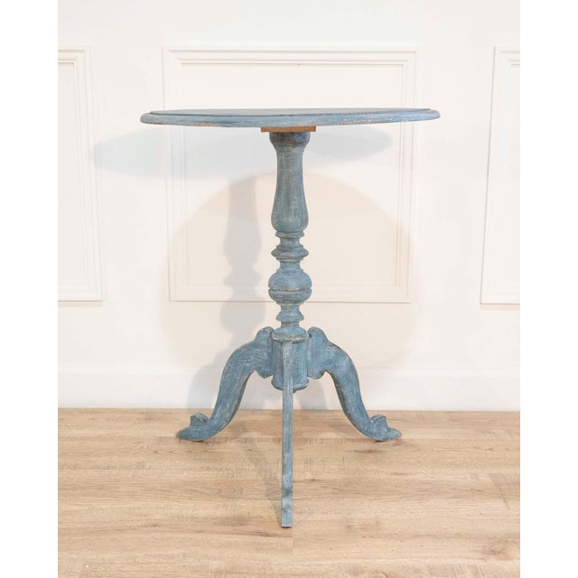 19th Century 19th Century Swedish Tripod Oval Table in Original Painted Finish For Sale - Image 5 of 7