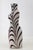 White Vintage Murano Style Art Glass White W/Brown Zebra Womans Bust Large Glass Vase For Sale - Image 8 of 10