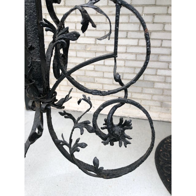 French Hand Forged Wrought Iron Cremaillere Kitchen Tool Holder For Sale In Minneapolis - Image 6 of 13