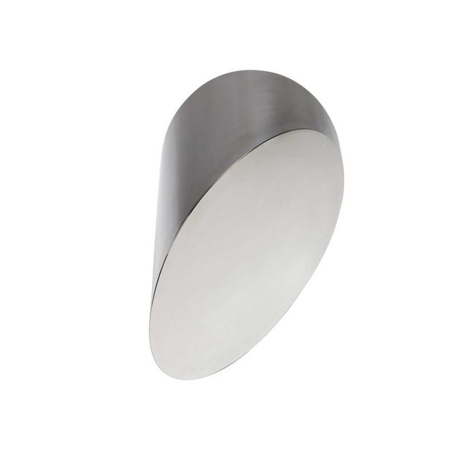 Cutting Space Round Mirror in Polished Stainless Steel by Haymann Editions For Sale - Image 4 of 6