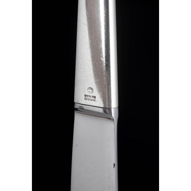 Caravel Lunch Knife in Sterling Silver by Henning Koppel for Georg Jensen, 1940s For Sale - Image 4 of 6