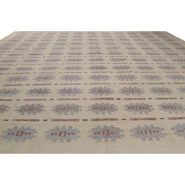 Marianne Richter Room Size Swedish Deco Style Kilim Rug, 14'05 X 15'00 For Sale - Image 4 of 9