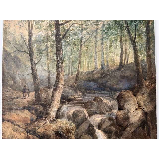 Frederick Davis, Landscape, 1877, Watercolor For Sale - Image 3 of 9