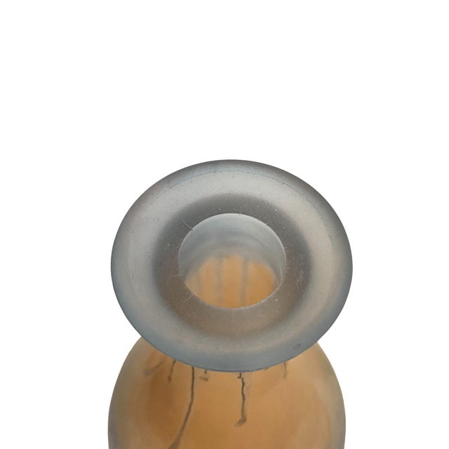 Art Nouveau Blue and Yellow Glass Vase in the style of Daum, 1890s For Sale - Image 6 of 10