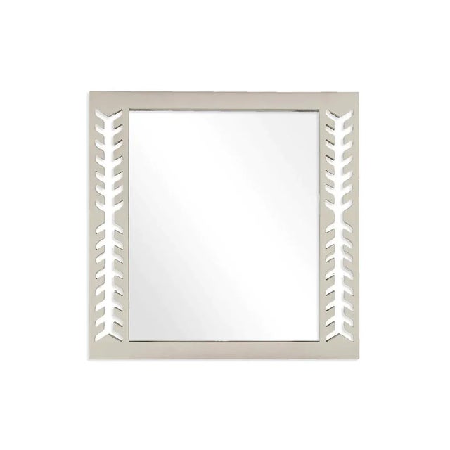 Contemporary Fleur Home Audubon Spruce Square Mirror in Useful Gray, 30x30 For Sale - Image 3 of 3
