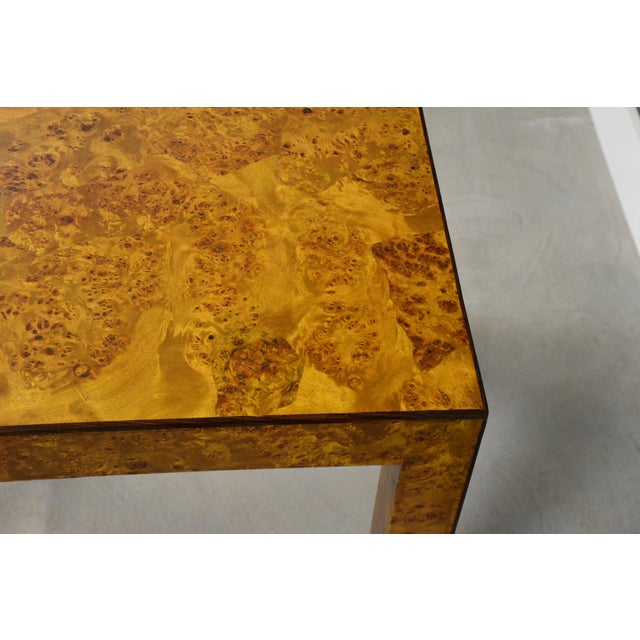 1970s 1970s Burl Italian 32” Square Dining Table For Sale - Image 5 of 7