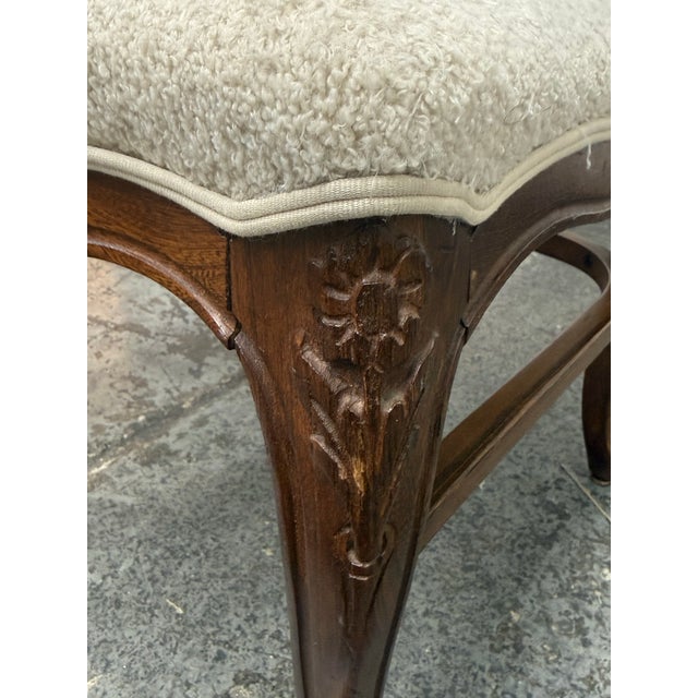 French Louis XV Style Carved Wood Side Chair, Vintage For Sale - Image 11 of 12