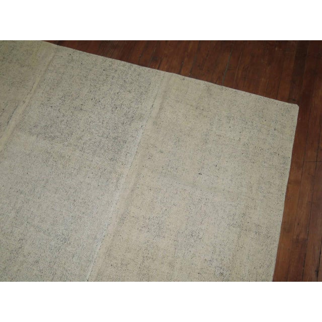 Vintage Zabihi Collection Turkish Minimalist Square Kilim - 8'7" x 8'9" For Sale In New York - Image 6 of 6