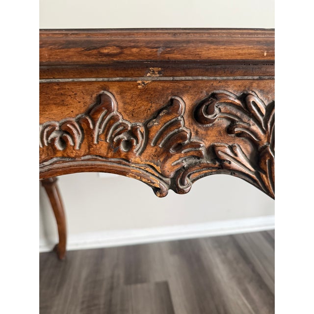 Wood Vintage French Provincial Louis XV Desk For Sale - Image 7 of 8