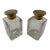 Antique Square Glass Perfume Bottles With Brass Tops For Sale