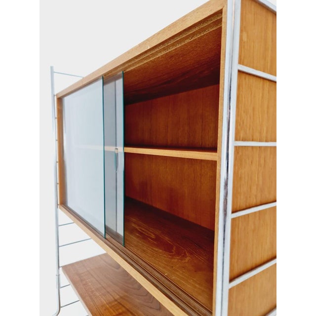Free Standing String Shelf-System with Cabinet in Teak from WHB Germany, 1950s For Sale - Image 9 of 11