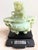 Antique Chinese Qing Dynasty Celadon Jade Incense Burner With Stand & Case 1910 For Sale - Image 9 of 12