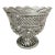 Vintage Anchor Hocking Wexford Large Pressed Glass Pedestal Bowl – Diamond-Cut Footed Compote, 1960s For Sale