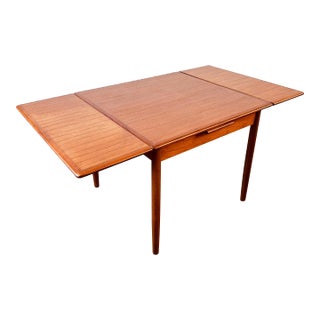 A. M. Mobler Danish Teak Dinette With Draw Leaves For Sale