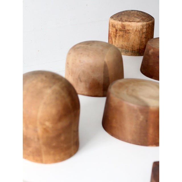 Collection of 8 Early 20th Century Wooden Millinery Hat Blocks For Sale - Image 13 of 17