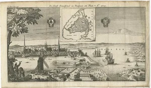 Map of the Fortress and City of Stralsund in Germany, 1715