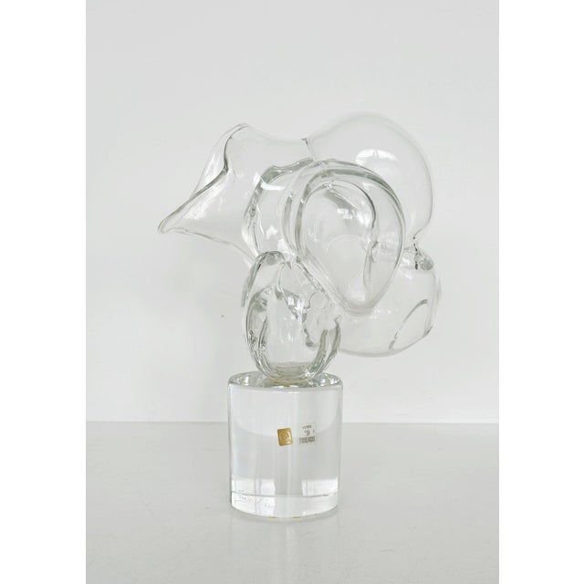 Murano Abstract Glass Sculpture from Zanetti, 1980s For Sale - Image 6 of 6