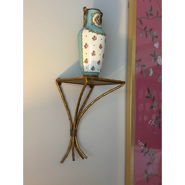 Gold Late 20th Century Wheatgrass Wall Sconces- a Pair For Sale - Image 8 of 11