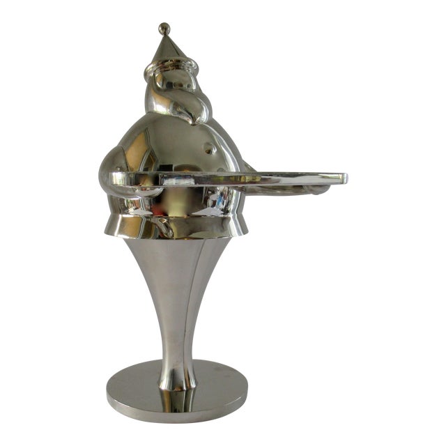 Huge Pottery Barn Santa Baby Silver Art Deco Style Vintage