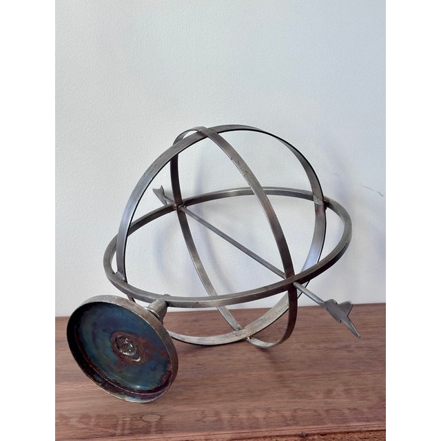 Vintage Mid-Century Armillary Sphere | Metal Celestial Sculpture For Sale In New York - Image 6 of 17
