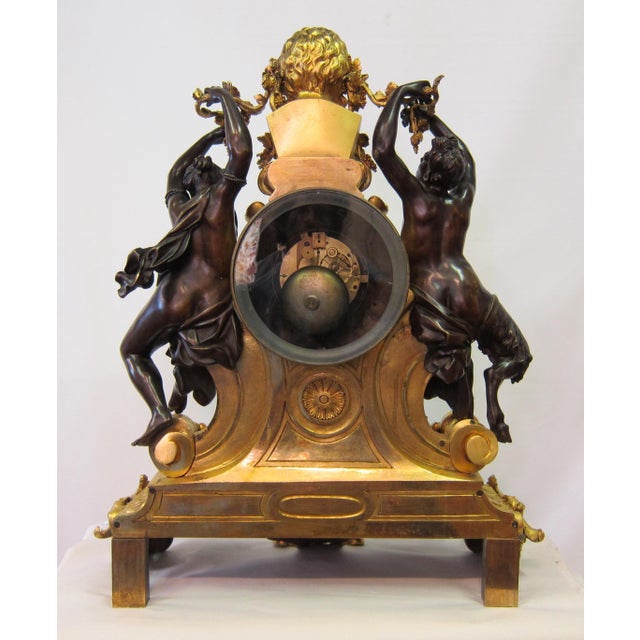 Metal Mid 19th Century Bacchus Mantle Clock For Sale - Image 7 of 9