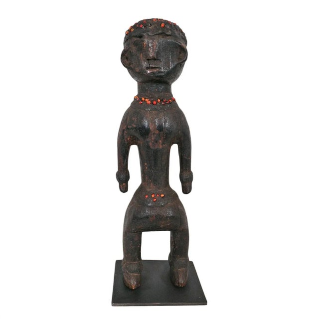 Vintage Early 20th Century Tanzania Seeded Figure For Sale - Image 9 of 9