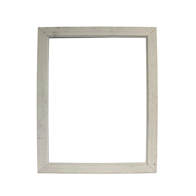 2010s Wood Silver Scroll Motif Rim Rectangular Picture Painting Frame For Sale - Image 5 of 7