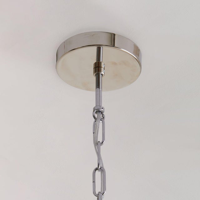 White 1960s Italian Murano Glass Flower Chandelier by Paolo Venini for VeArt For Sale - Image 8 of 8