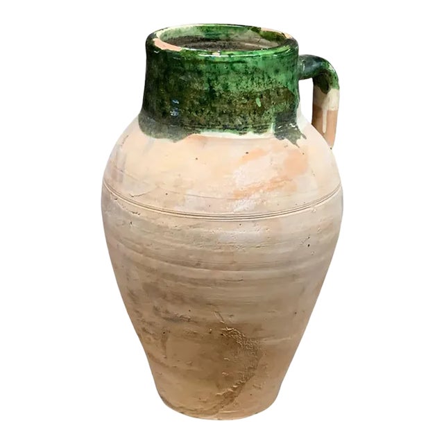 Vintage Turkish Terracotta Oil Jar For Sale