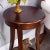 Traditional Holdin Round 18"W Accent Table, Dark Brown For Sale - Image 3 of 6