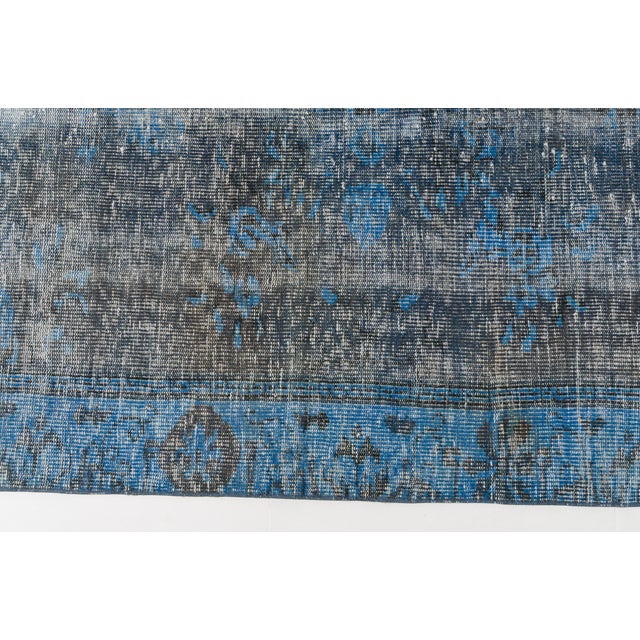 1960s Blue Oushak Anatolian Area Rug For Sale - Image 5 of 10