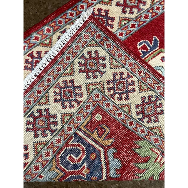 Tribal Hand-Knotted Kazak Design Rug 2'8" X 4'0" For Sale - Image 3 of 5