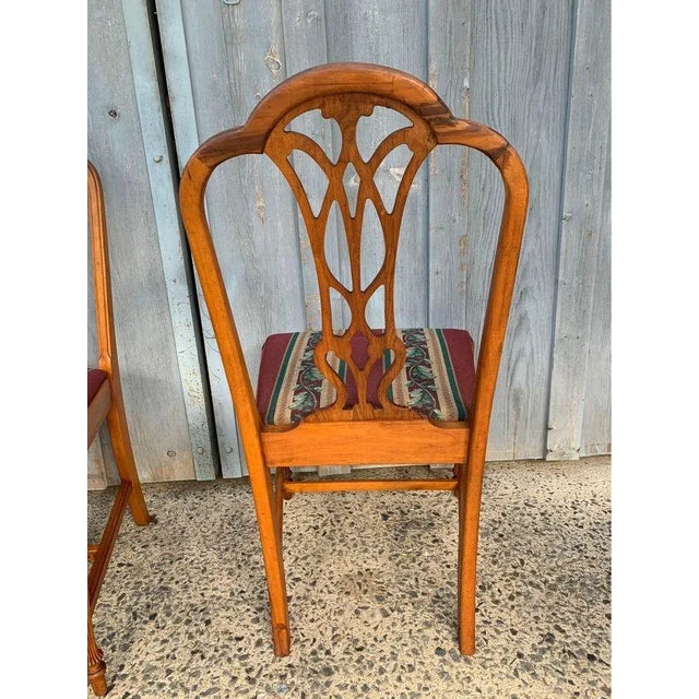 Vintage 1930s Regency Style Reeded Leg Dining Chairs - Set of 6 For Sale - Image 9 of 18