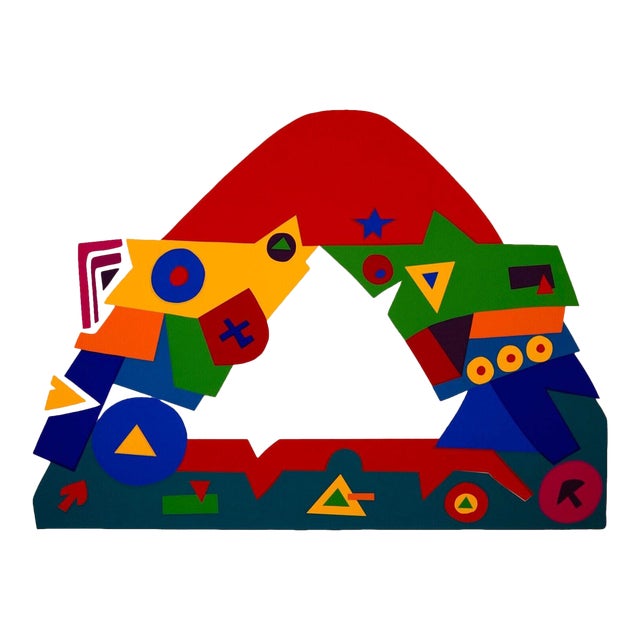 Daniel Gelakoska Star Dome Contemporary Serigraph with Embossed Artist Seal For Sale