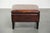 Large Dark Brown Square Ottoman Made of Sheepskin with Black Piping For Sale - Image 3 of 12