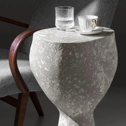 Concrete Sculptural Side Table by Donatas Žukauskas For Sale - Image 15 of 16