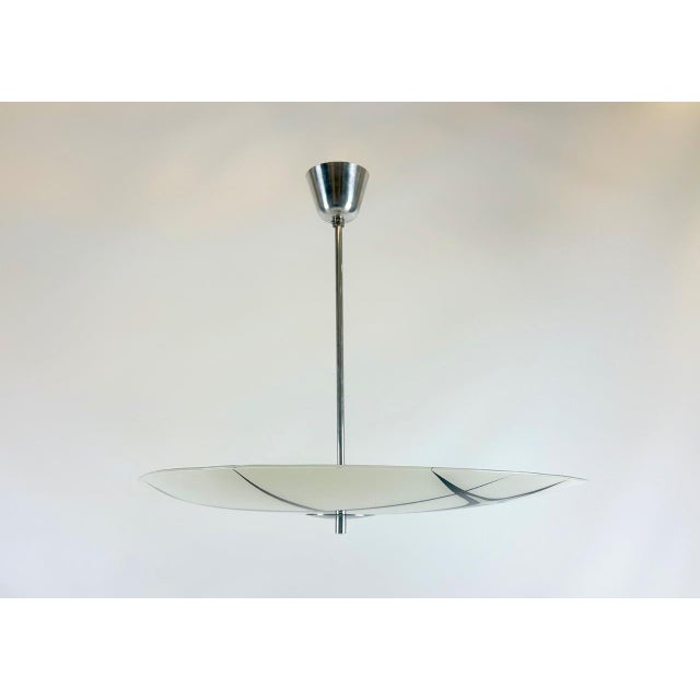 Metal Mid-Century Modern Czech Pendant Lamp, 1960s For Sale - Image 7 of 10