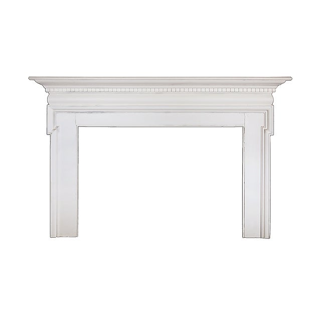 Antique English Mantel With Moulding and Dentil Trim For Sale