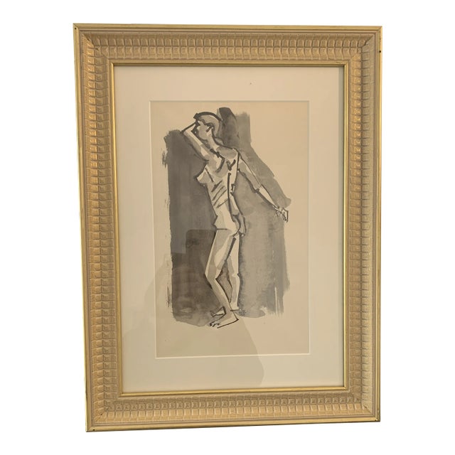 john-begg-figurative-nude-drawing-1945-chairish